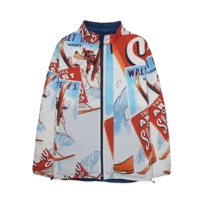 DISNEY x PORTER CLASSIC V/P PC LINER NYLON COLLECTION ZIP UP JACKET /DISNEY GOOFY "BLUE"