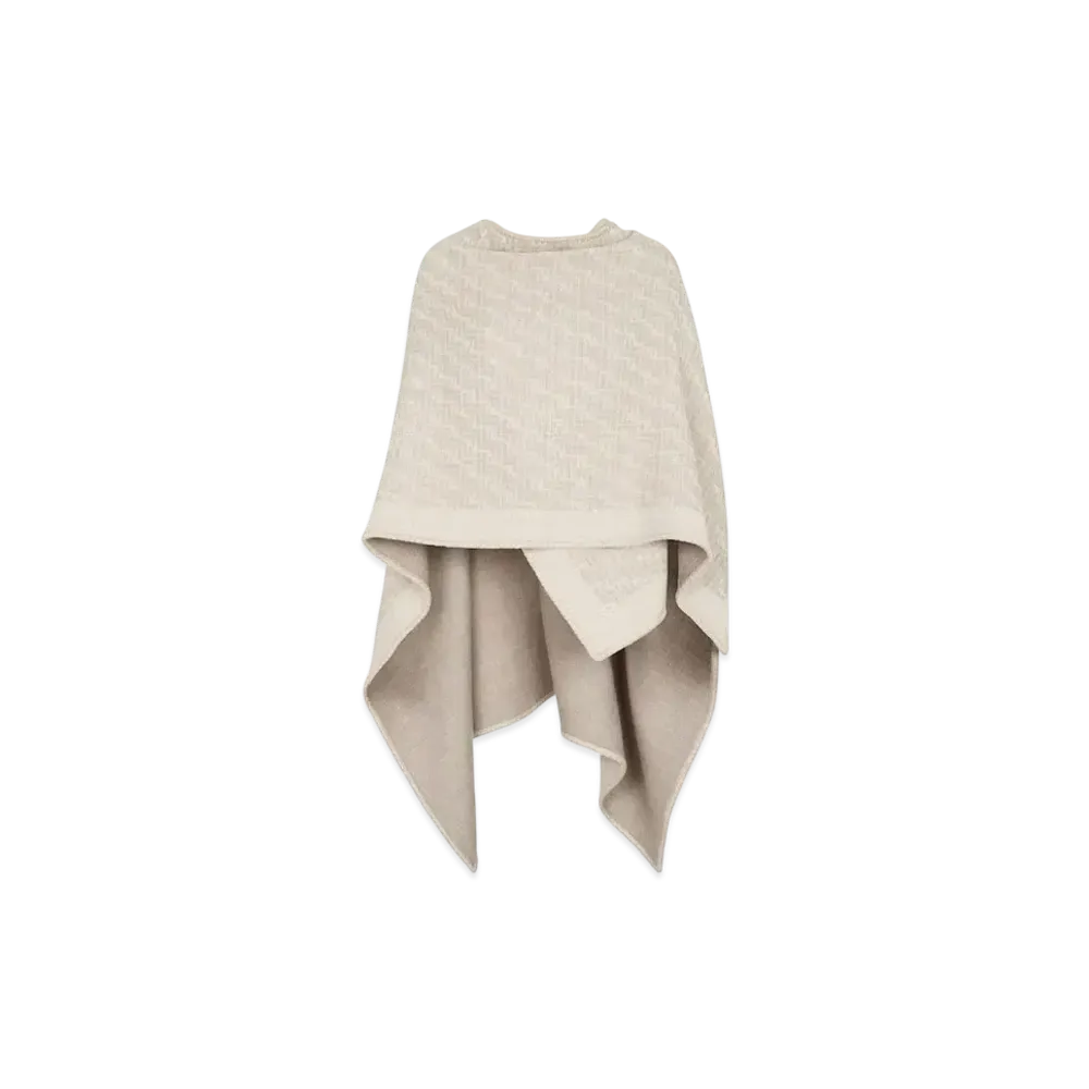 FENDI Wool & Cashmere FF Poncho "Beige"