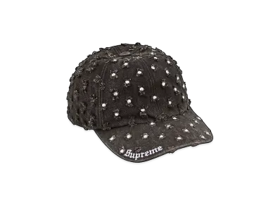 Supreme Hole Punch Rhinestone Denim 6-Panel "Black"