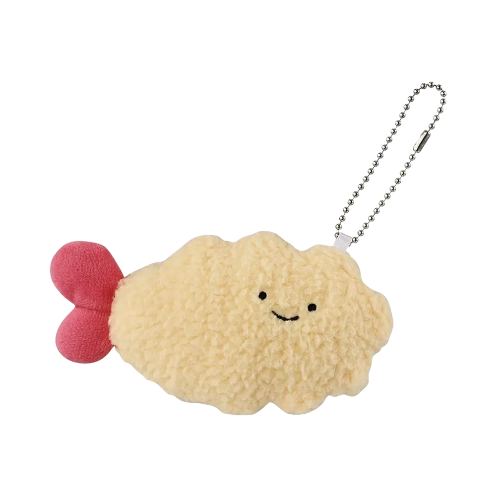 BANDAI "Ichiban Kuji" -White Tiger and Black Tiger ~Party for Everyone~- B Prize A slight burn? Crispy factory part-timer plush mascot - Fried shrimp