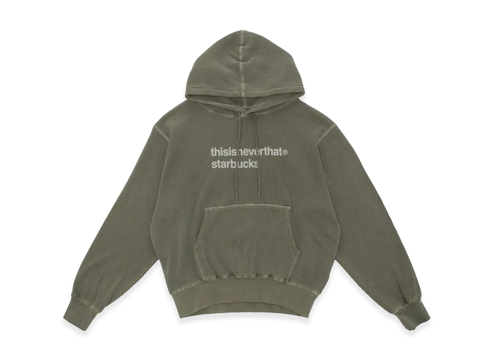 STARBUCKS x thisisneverthat Waffle Hoodie "Khaki"