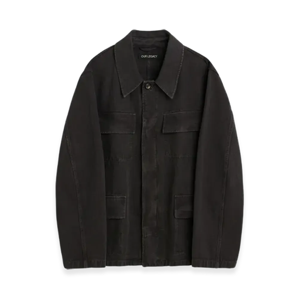 OUR LEGACY Uniform Jacket "Ash Black Reborn Canvas"