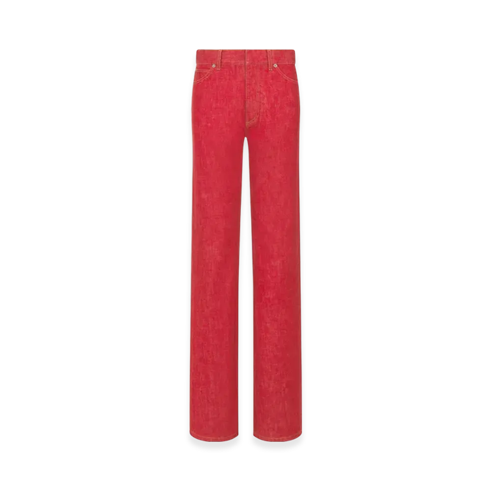 Dior Women's Fitted Jeans Amaryllis Denim "Red"