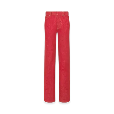 Dior Women's Fitted Jeans Amaryllis Denim "Red"