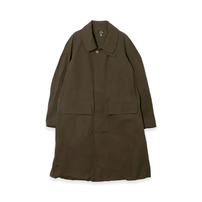 NEEDLES Bal Collar Coat - Waxed Cloth "Brown"