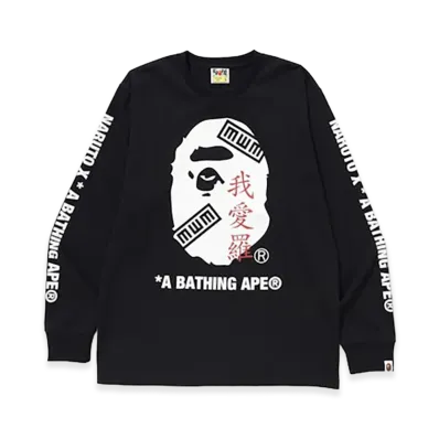 A BATHING APE x Naruto Ape Head L/S Tee "Black"