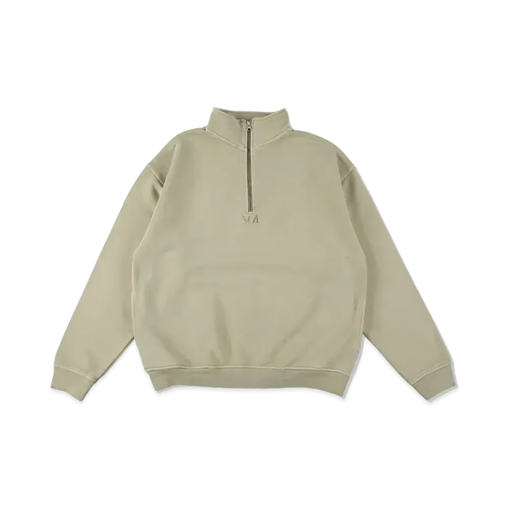 WIND AND SEA Sea Pigment Half Zip Sweat "Beige"