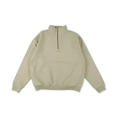 WIND AND SEA Sea Pigment Half Zip Sweat "Beige"