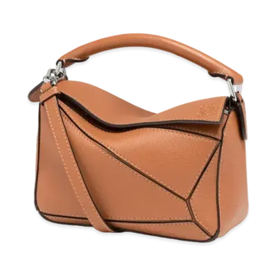 LOEWE Mini Puzzle Bag In Classic Calfskin "Tan"