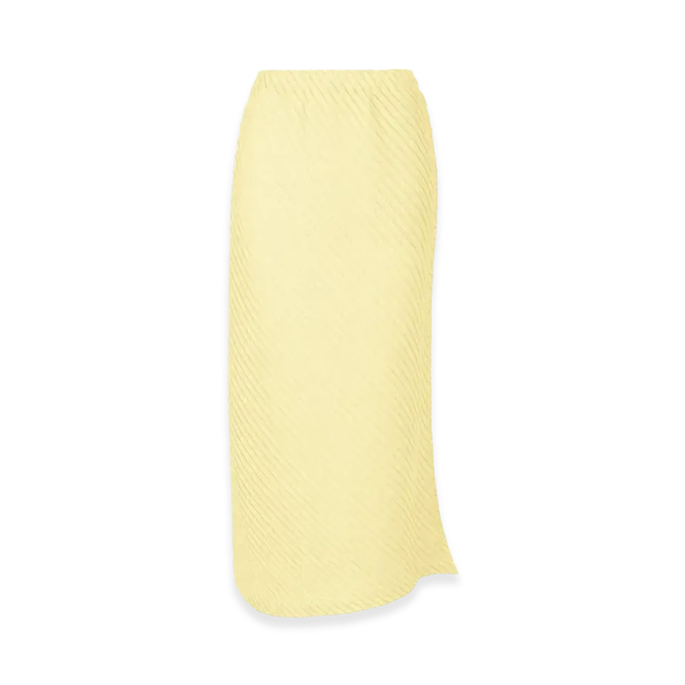 ISSEY MIYAKE Sheer Linen Like Pleats "PytalosYellow"