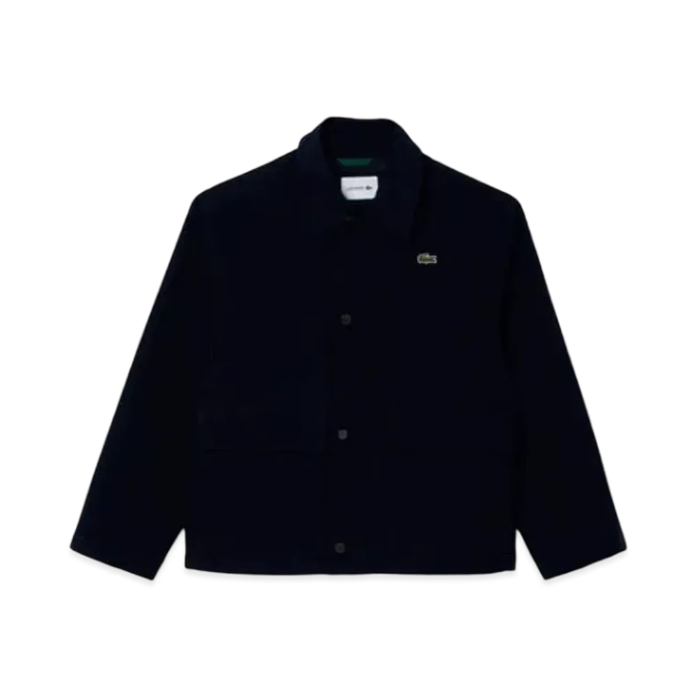 LACOSTE Water Repellent Snap Button Jacket "Navy"