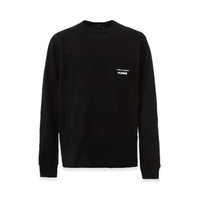 COMME des GARCONS HOMME Cotton Plain Logo Long-Sleeve Shirts "Black"