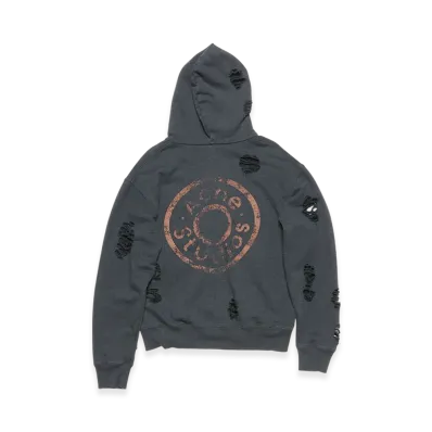 Acne Studios Hooded Zip-Up Sweatshirt "Black Melange"