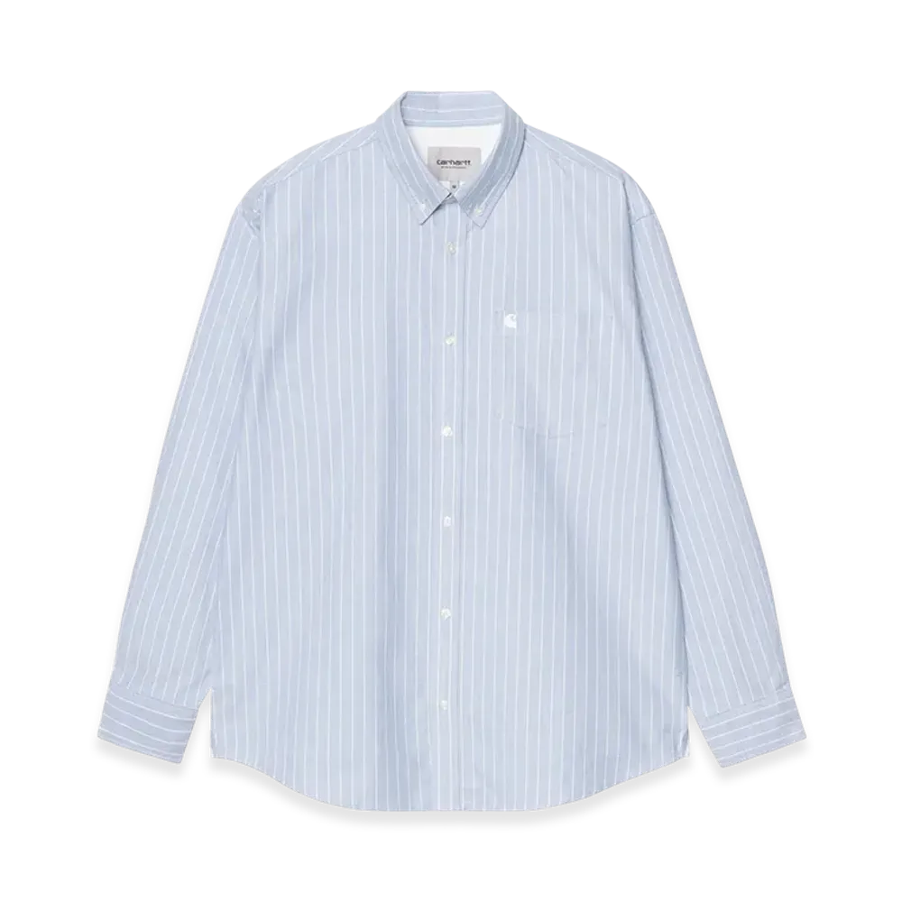 Carhartt WIP L/S Cassel Shirt "Cassel Stripe(Bleach / White)"