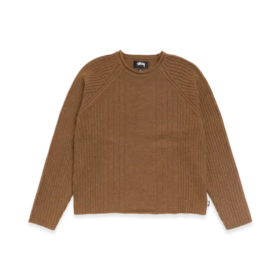 Stussy Merino Roll Neck Sweater "Brown"