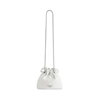 BALENCIAGA Crush XS Tote Bag "White"