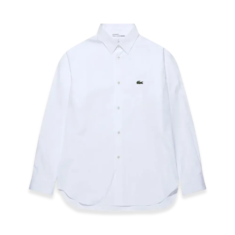 COMME des GARCONS SHIRT x LACOSTE Cotton Poplin Shirt "White"