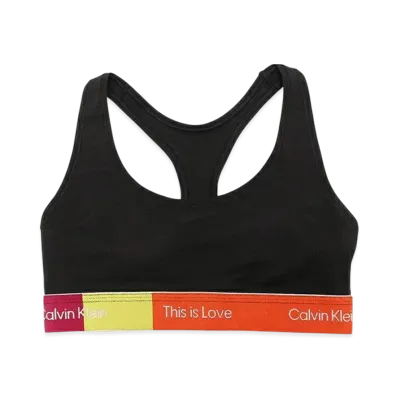 Calvin Klein Pride This Is Love Colorblocked Unlined Bralette "Black/Multicolor"