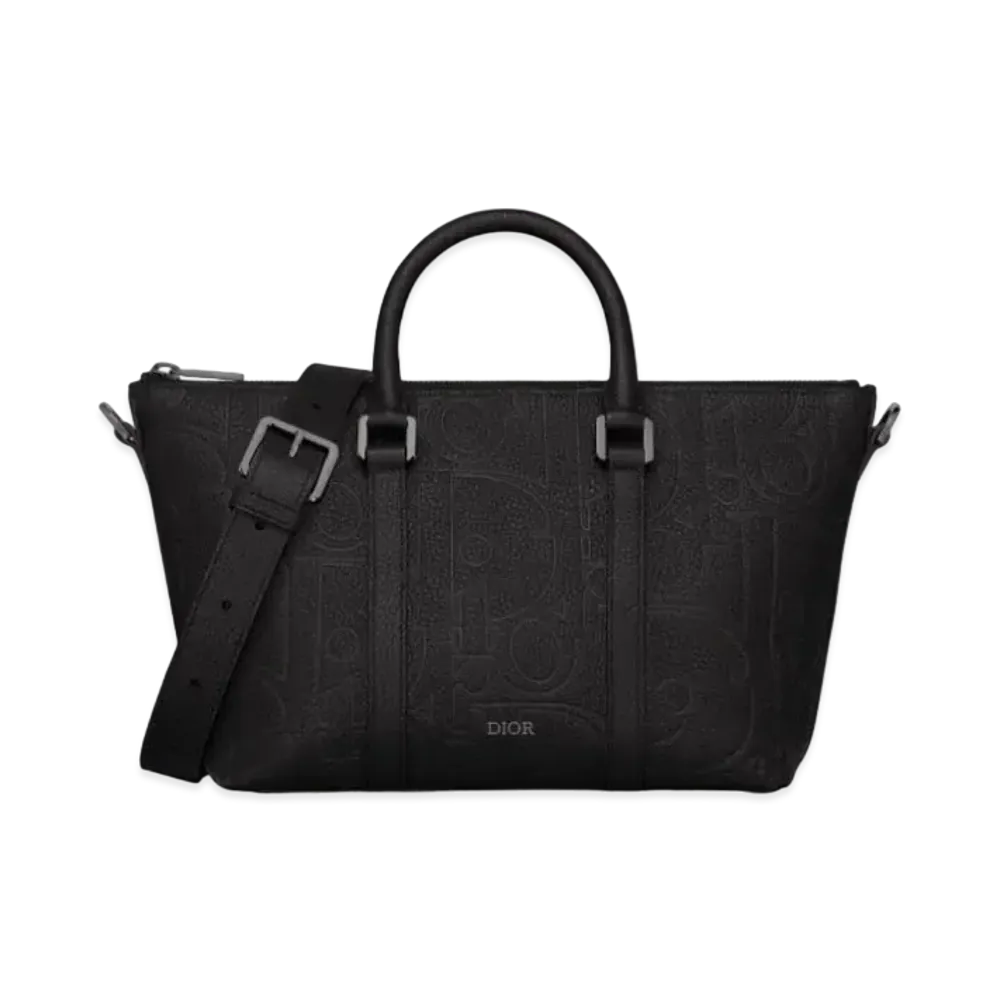 Dior Weekender 25 Dior Gravity Leather and Grained Calfskin "Black"