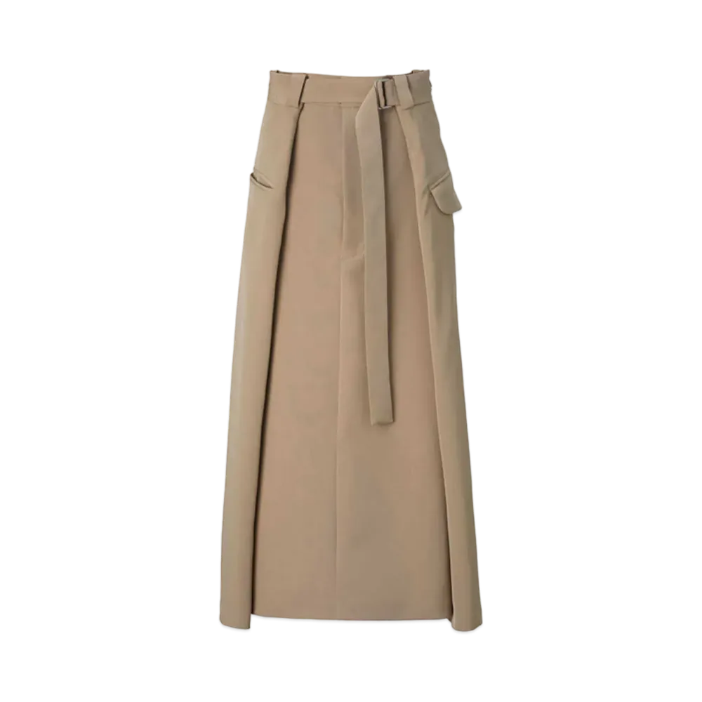 ANREALAGE Wrap Flare Skirt "Beige"