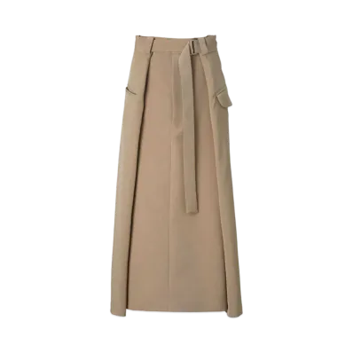 ANREALAGE Wrap Flare Skirt "Beige"
