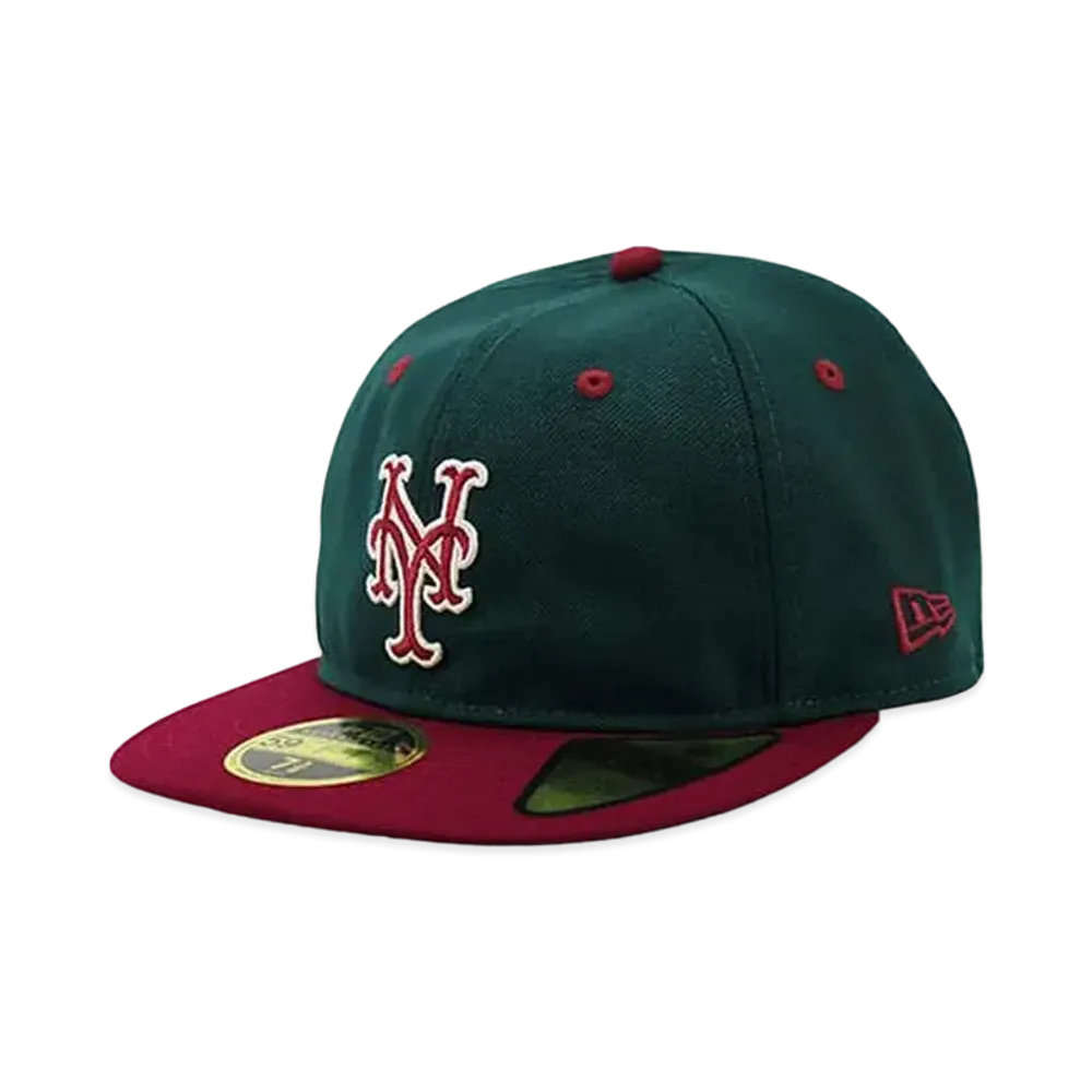 NEW ERA x THE CAP Garland Tribe Retro Crown 59FIFTY New York Mets "Green/Red"