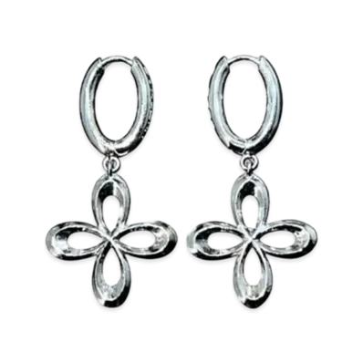 SURGERY Clover Logo Earrings "Silver"