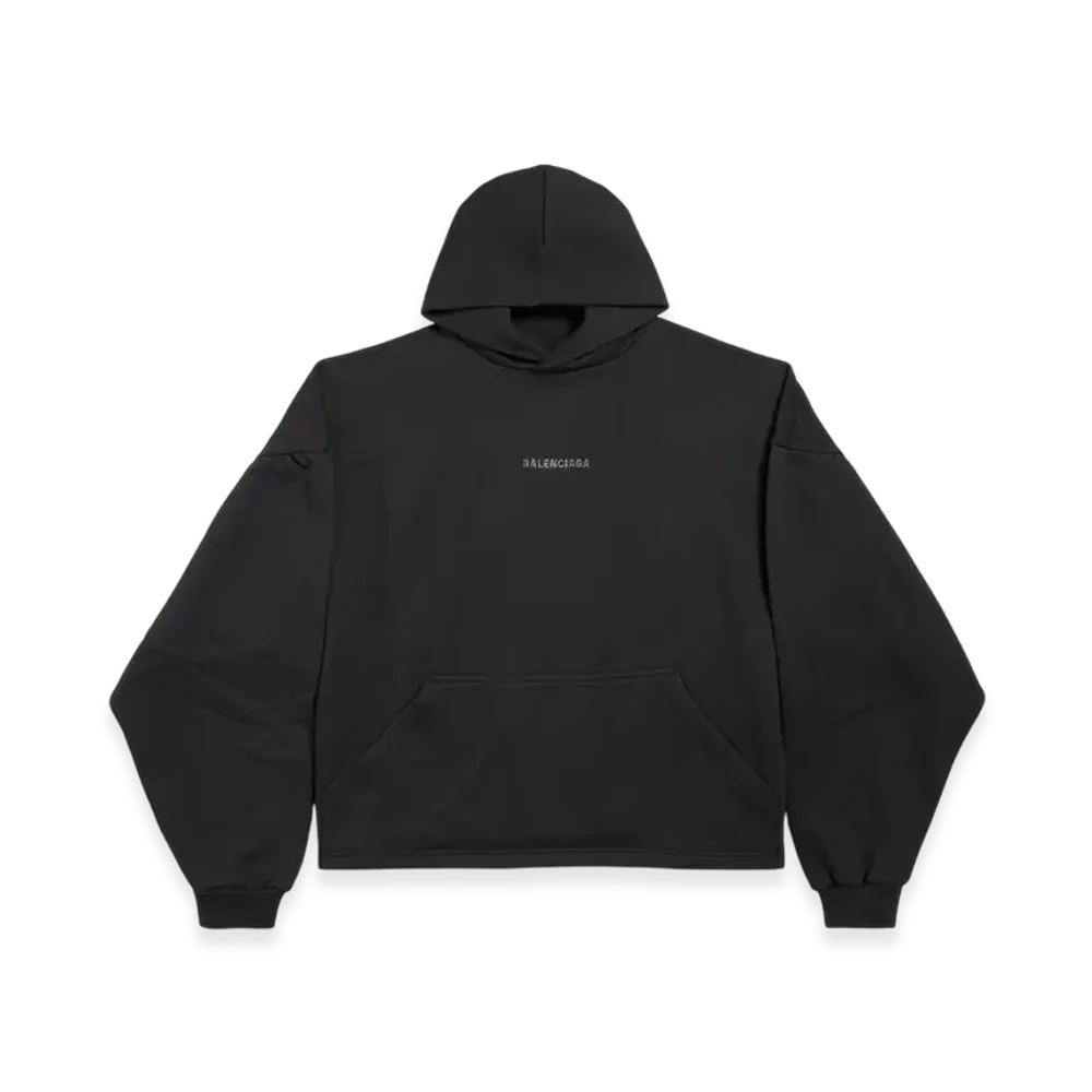 BALENCIAGA Back Cropped Hoodie "Black"