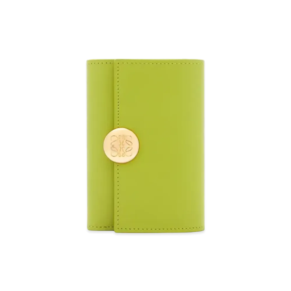 LOEWE Pebble Vertical Wallet Small "Meadow Green"