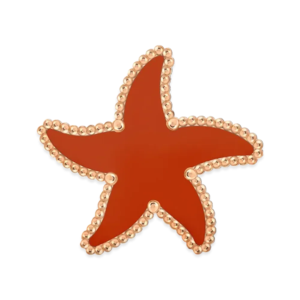 Van Cleef & Arpels Lucky Summer Starfish clip "18K Rose gold/Jasper"