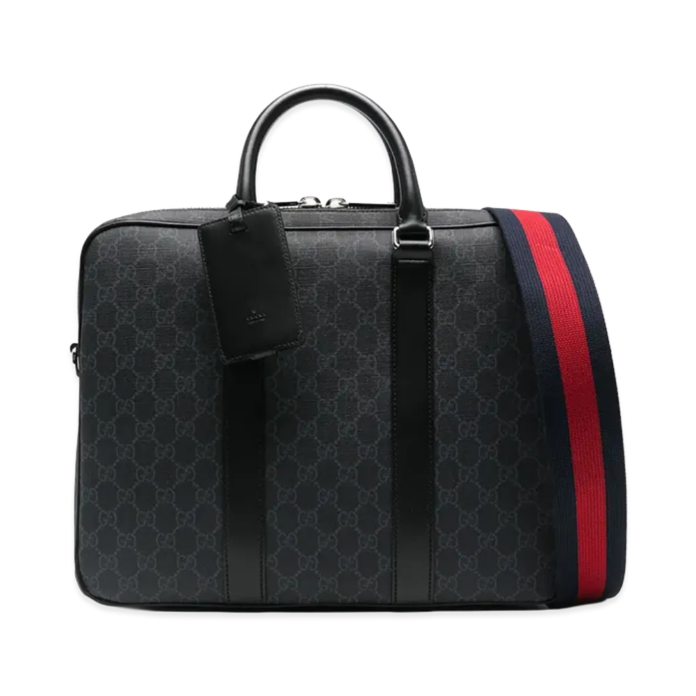 GUCCI GG Supreme Fabric Briefcase "Printed"