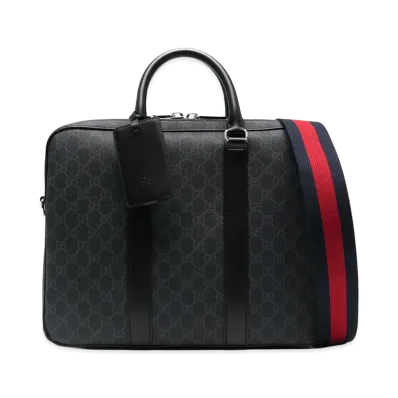 GUCCI GG Supreme Fabric Briefcase "Printed"