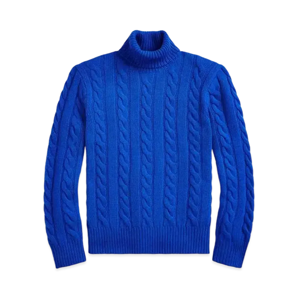 Polo Ralph Lauren Cable-Knit Wool-Cashmere Sweater "Blue"