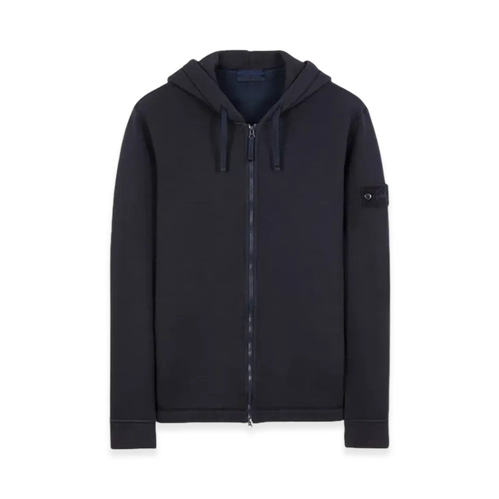 Stone Island 632F3 Ghost Piece Full Zip Hooded Sweatshirt - 23FW "Navy Blue"
