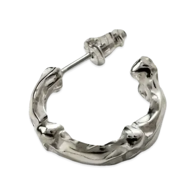TAKAHIROMIYASHITATheSoloist. bone shaped earrings.-M-(15mm) "silver"