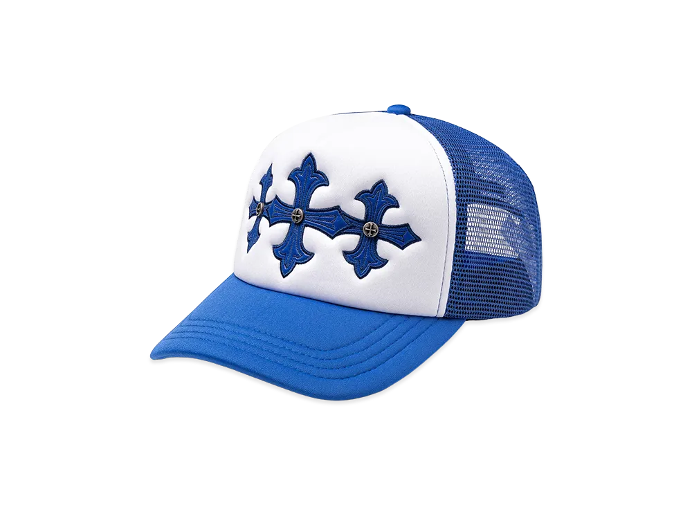SUPPLIER Cross Leather Patch Mesh Cap "Blue"