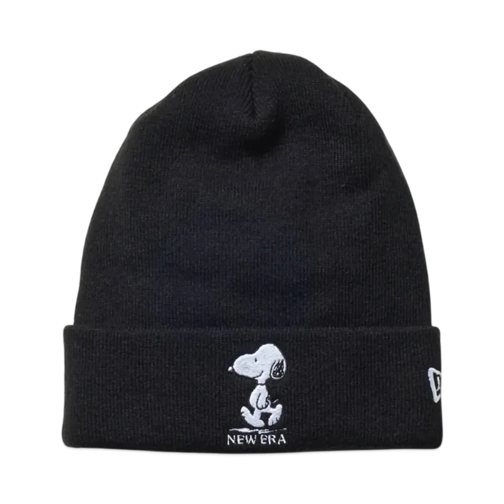 NEW ERA x PEANUTS Basic Cuff Knit Snoopy "Black"