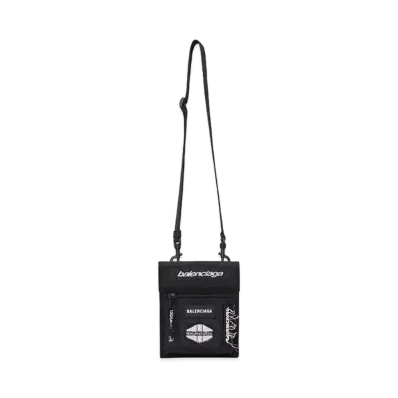 BALENCIAGA Explorer Small Pouch with Strap "Black"