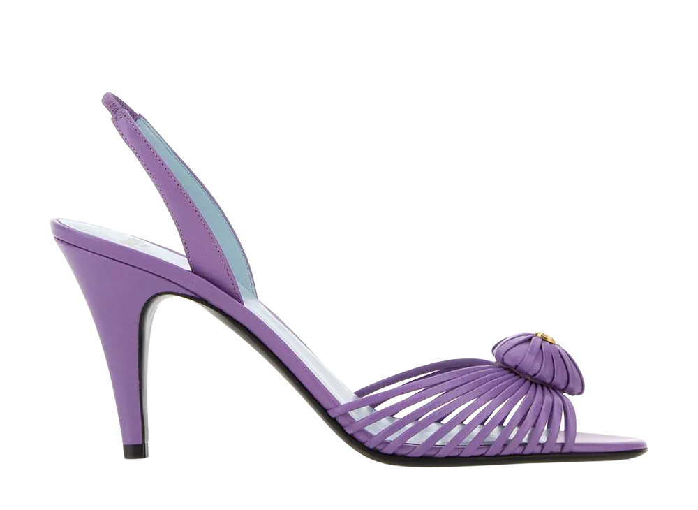 Valentino Garavani Women's Purple Leather Royal Sandals "Purple"