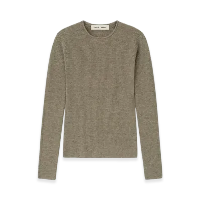 FEAR OF GOD ESSENTIALS Women's Waffle Long Sleeve Top "Homestead Heather"