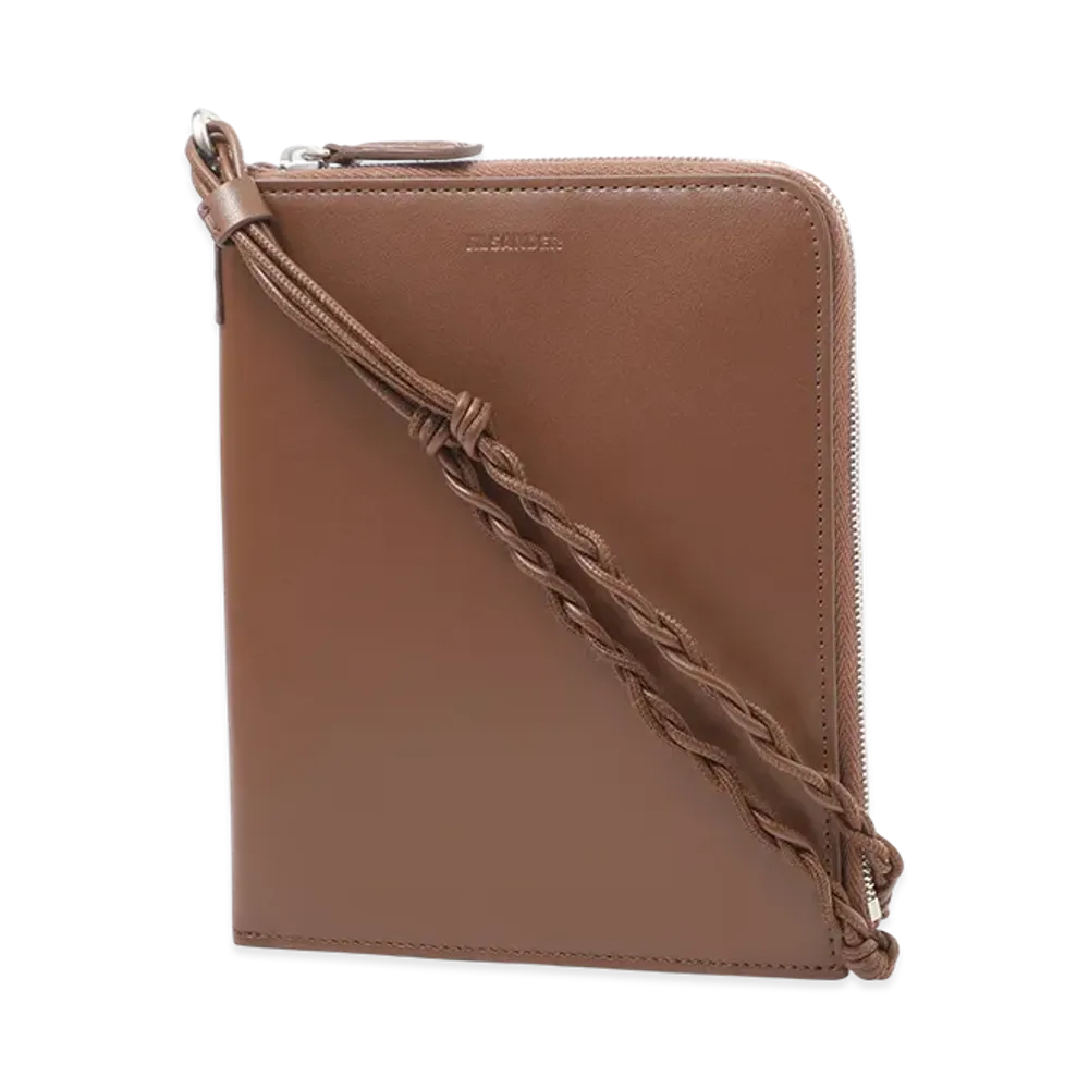 Jil Sander Tangle Passport Holder "Gingerbread"