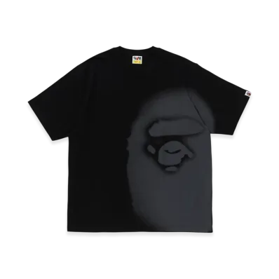 A BATHING APE Spray Print Ape Head Relaxed Fit Tee #1 "Black"