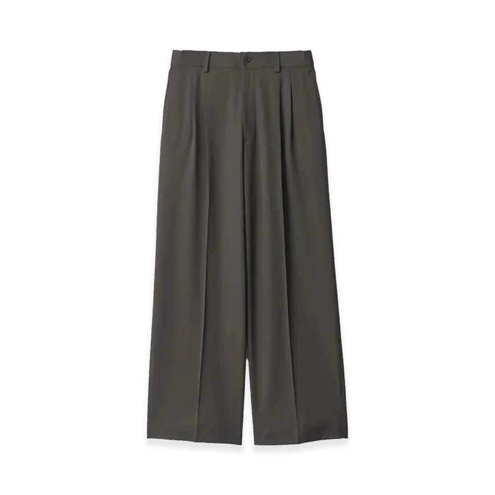 ssstein Easy Long Wide Trousers "Grey Khaki"