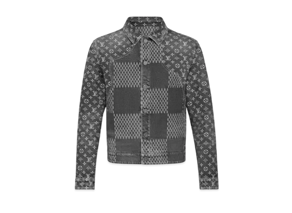 Louis Vuitton x Nigo Giant Damier Waves MNGM Denim Jacket "Black"