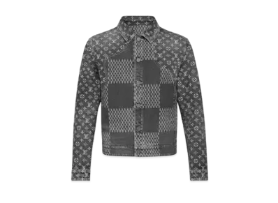 Louis Vuitton x Nigo Giant Damier Waves MNGM Denim Jacket "Black"