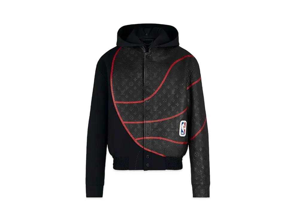 Louis Vuitton x NBA Player Leather Mix Jacket Monogram "Noir"