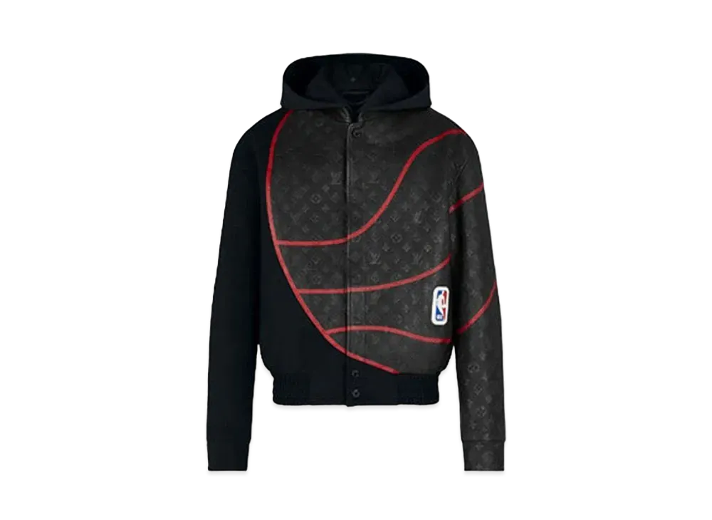 Louis Vuitton x NBA Prayer Leather Mix Jacket "Noir"