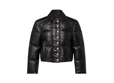Louis Vuitton Monogram Leather Padded Boxy Jacket "Noir"