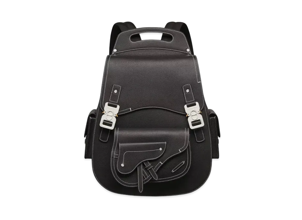 Dior Maxi Gallop Backpack Grained Calfskin "Black"
