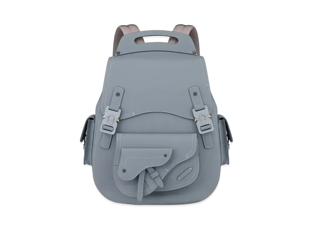 Dior Maxi Gallop Backpack Grained Calfskin "Gray"